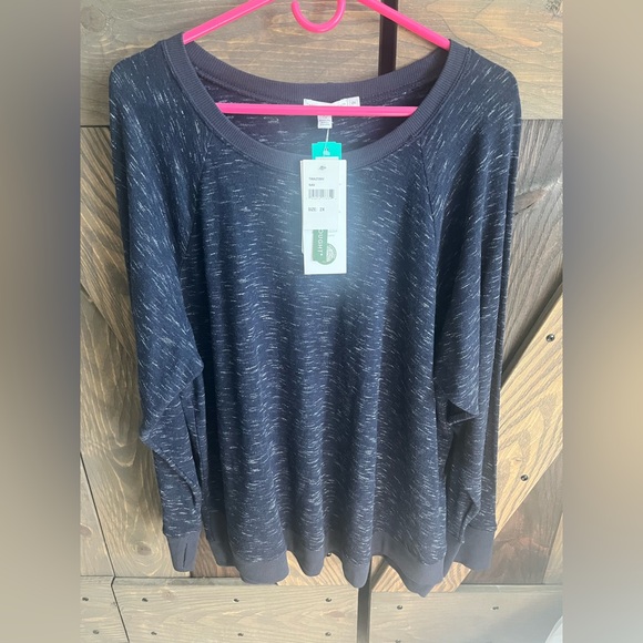 Dark Blue Long Sleeve Top 2x - Picture 1 of 3